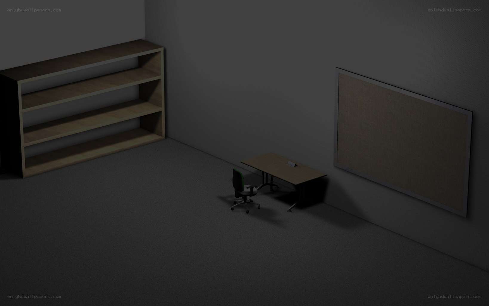 dark office corner