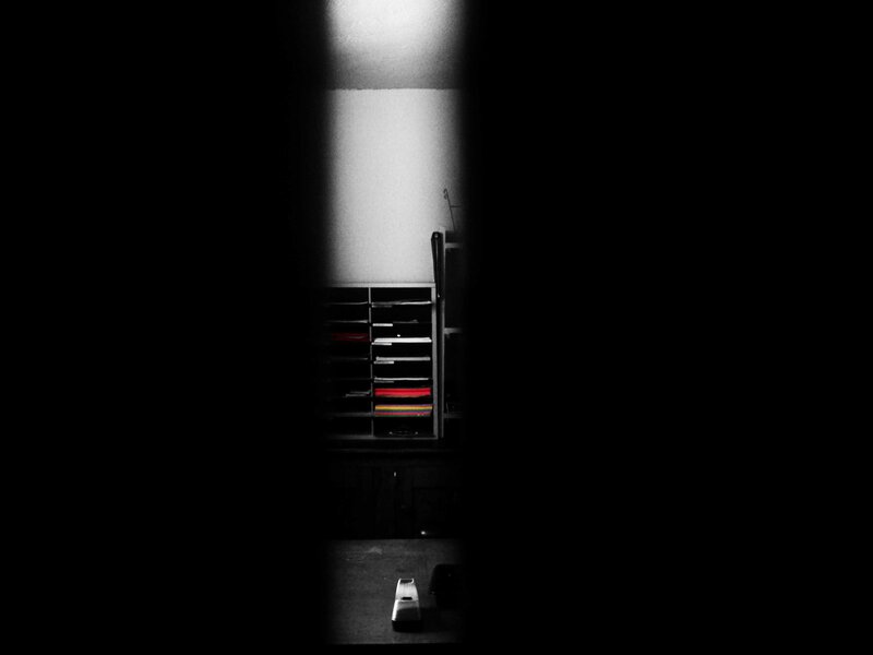 dark office hallway view