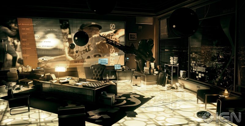 dark office with sports betting