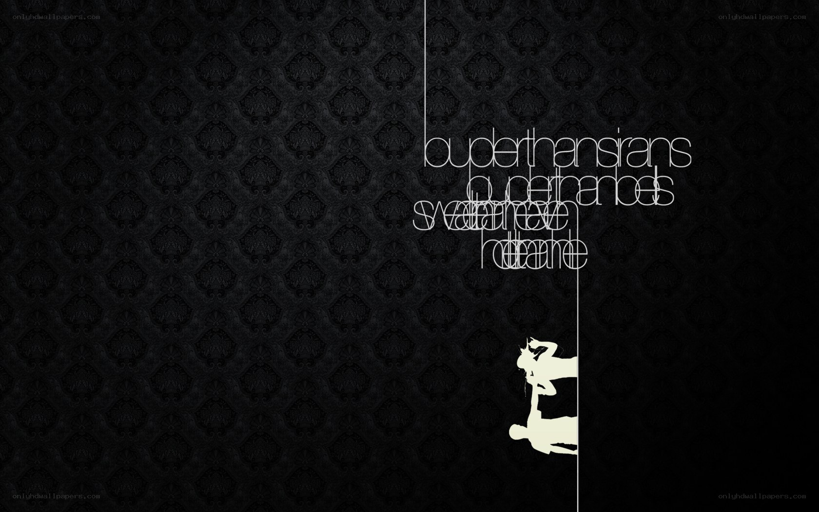 dark pattern with text and silhouette