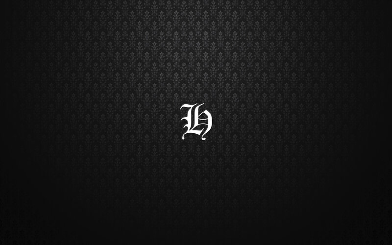 Dark patterned background with letter L