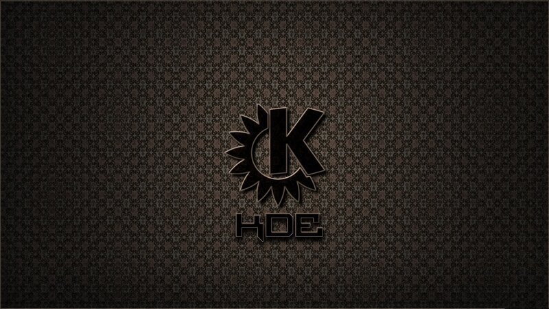 dark patterned background with logo