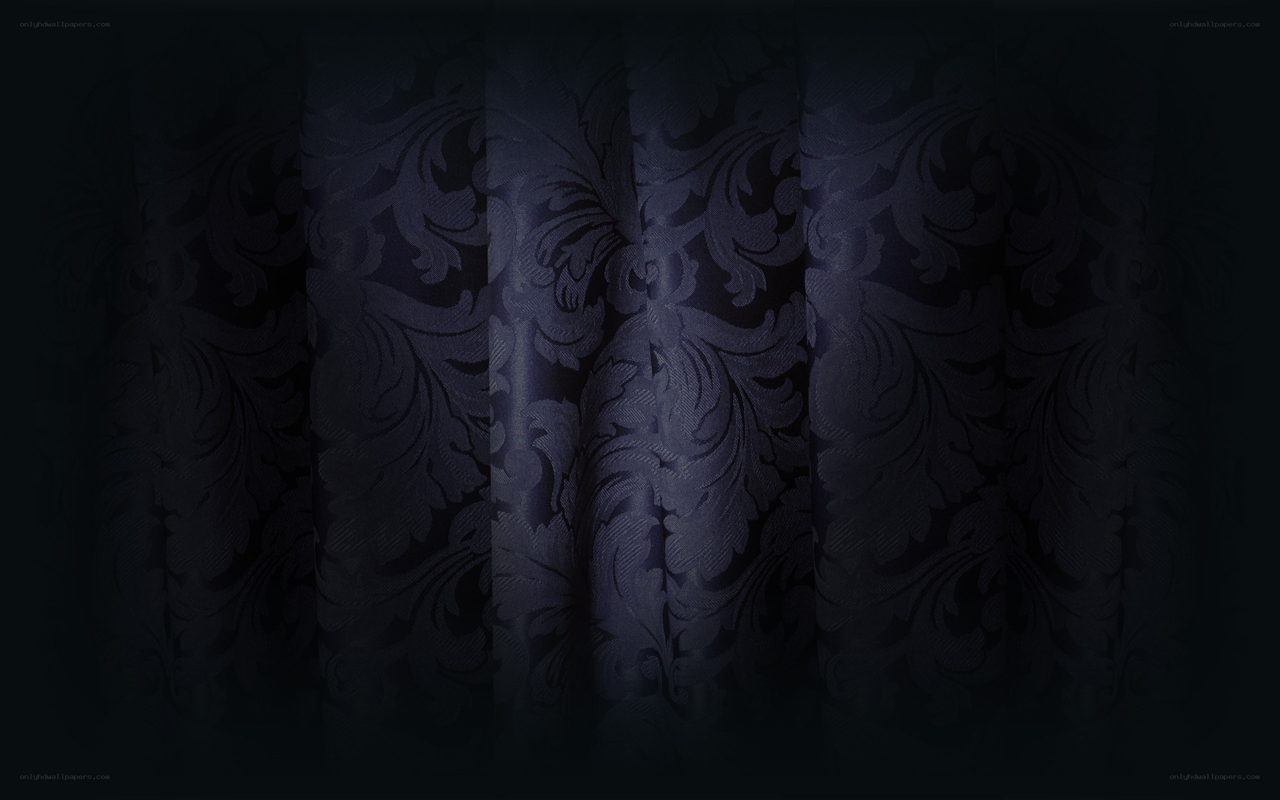 dark patterned curtain