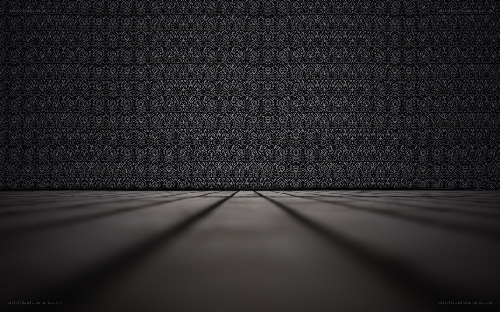 dark patterned room interior