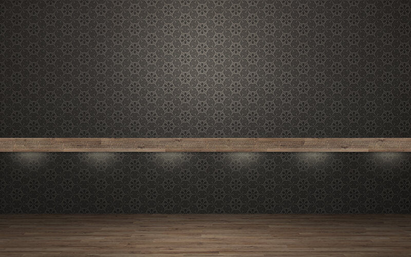 dark patterned wall interior