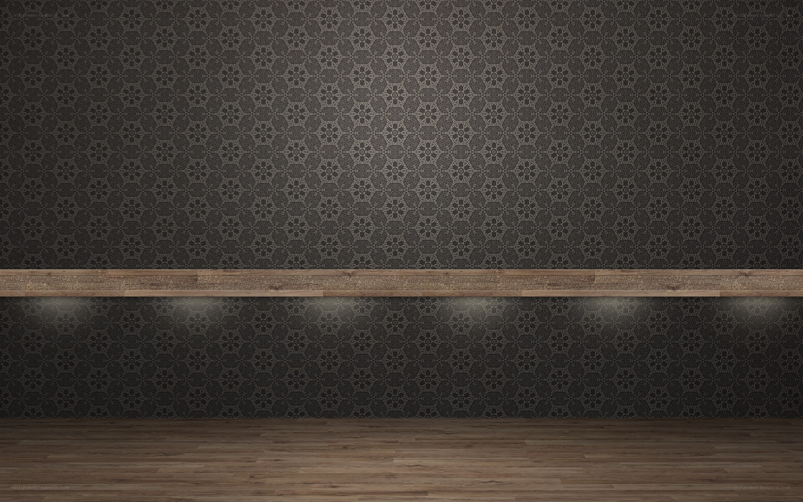dark patterned wall interior