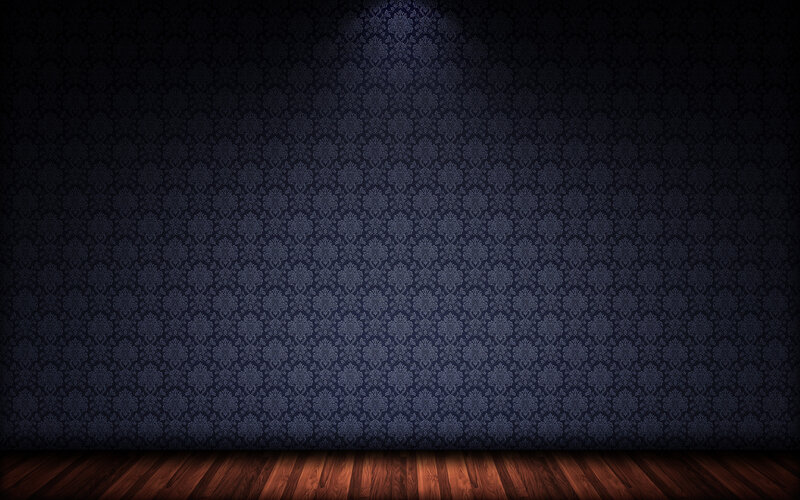 dark patterned wallpaper room