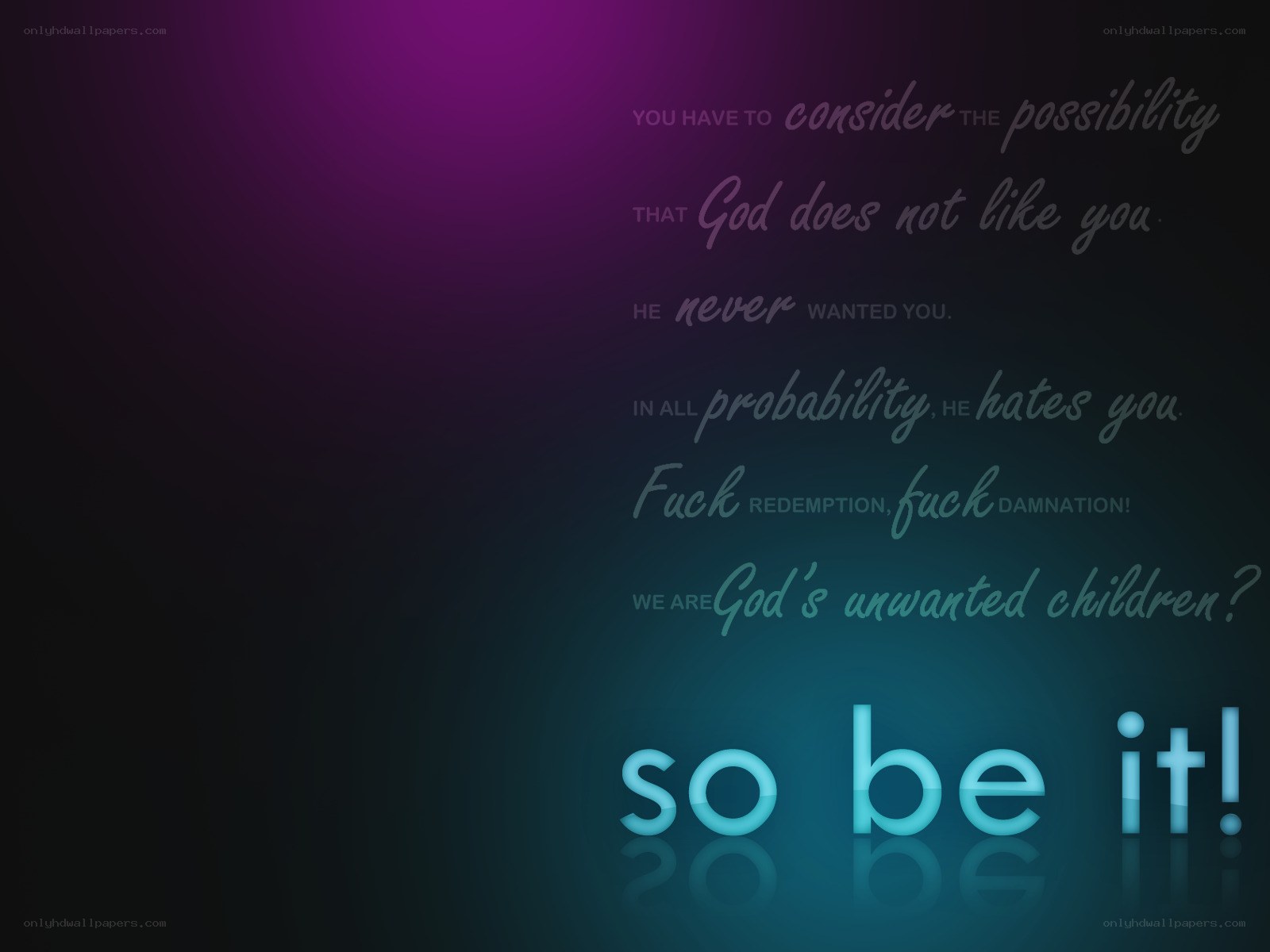 Dark philosophical quote