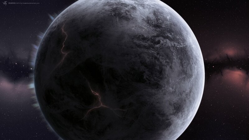 Dark Planet in Space — Black