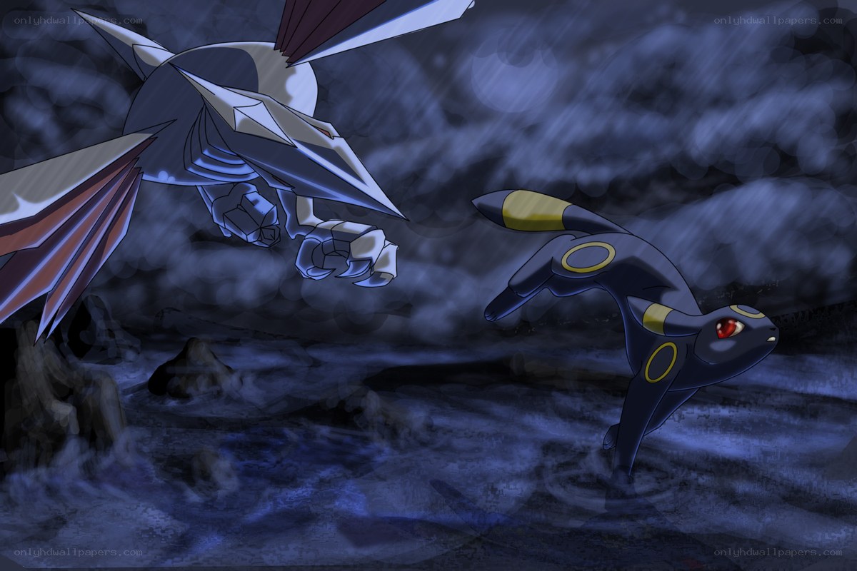 Dark Pokémon battle scene