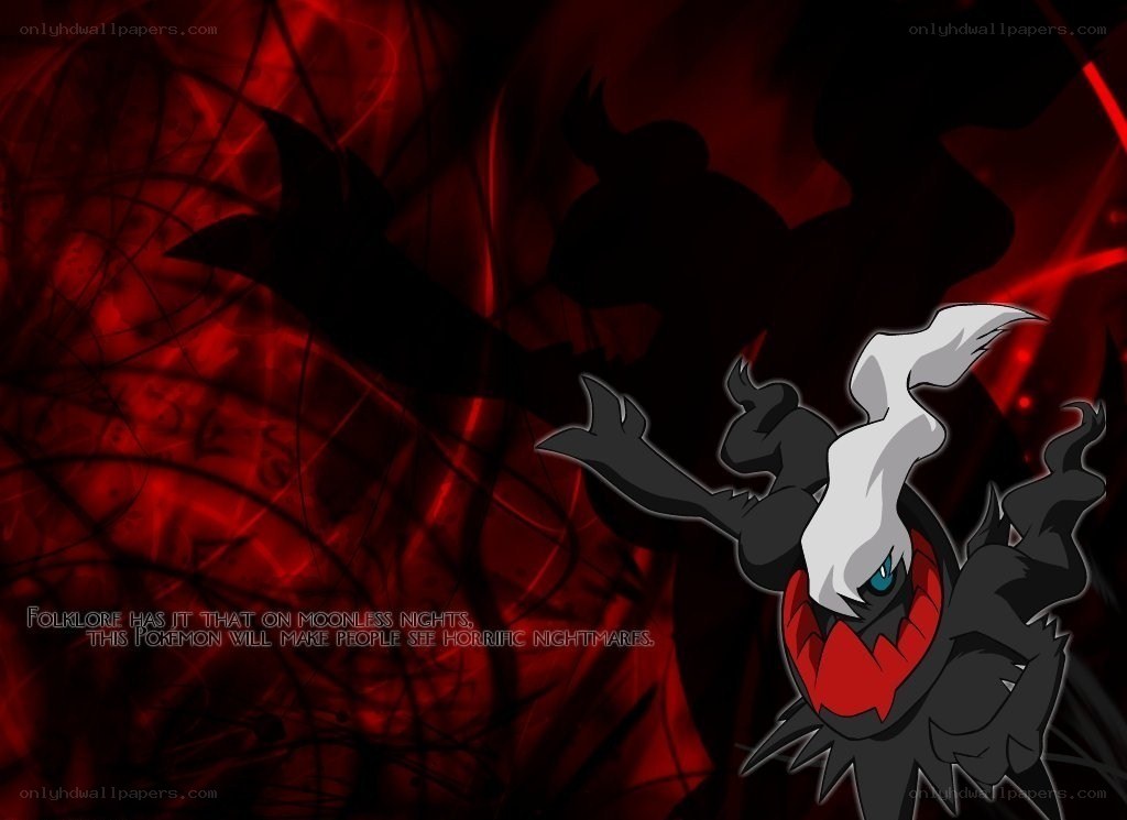 Dark Pokémon on red background