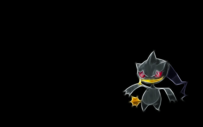 Dark Pokémon with glowing eyes