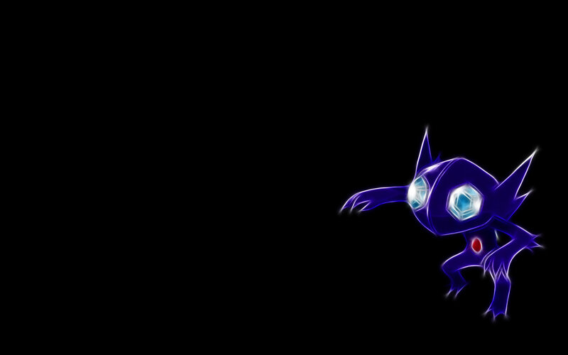 Dark Pokémon with glowing eyes