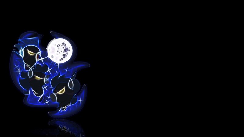 Dark Pokémon with glowing eyes