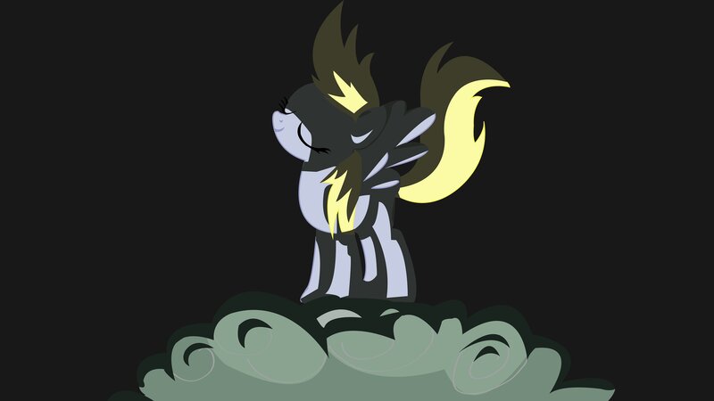dark pony on a cloud
