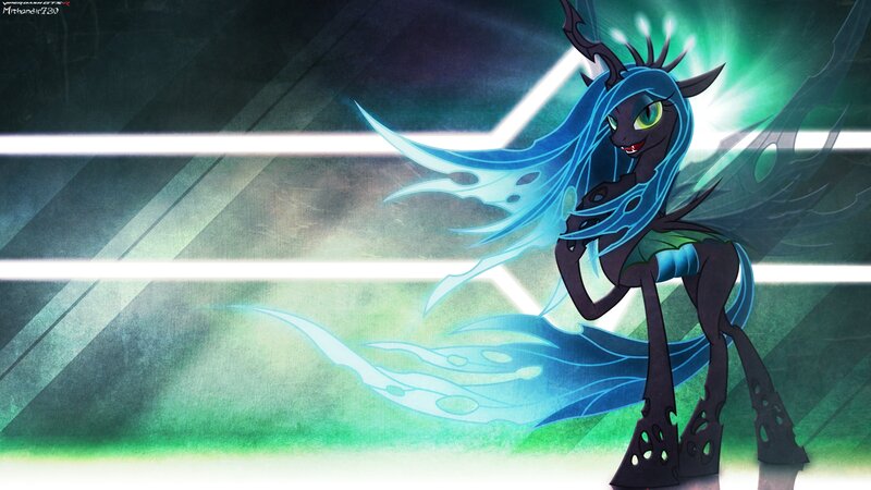 Dark Pony with Blue Mane — Dramatic