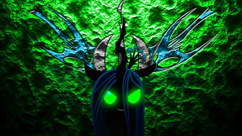 dark pony with glowing eyes