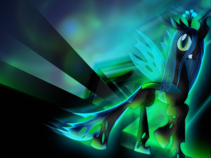 Dark Pony with Glowing Wings