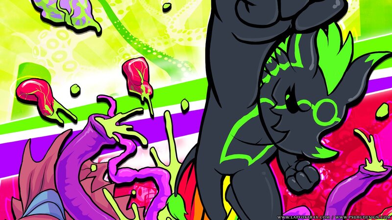 Dark Pony with Green Accents