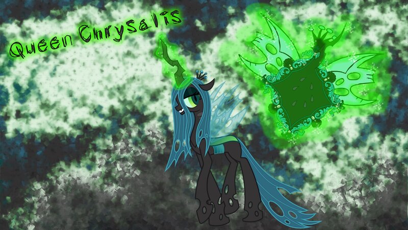 Dark Pony with Green Eyes — Black, Dramatic, Digital Art