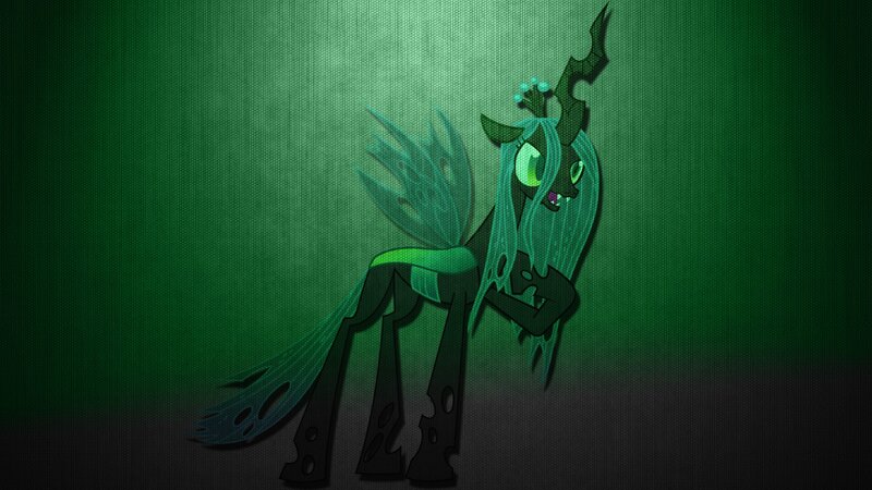 Dark Pony with Green Eyes — Dramatic, Digital Art