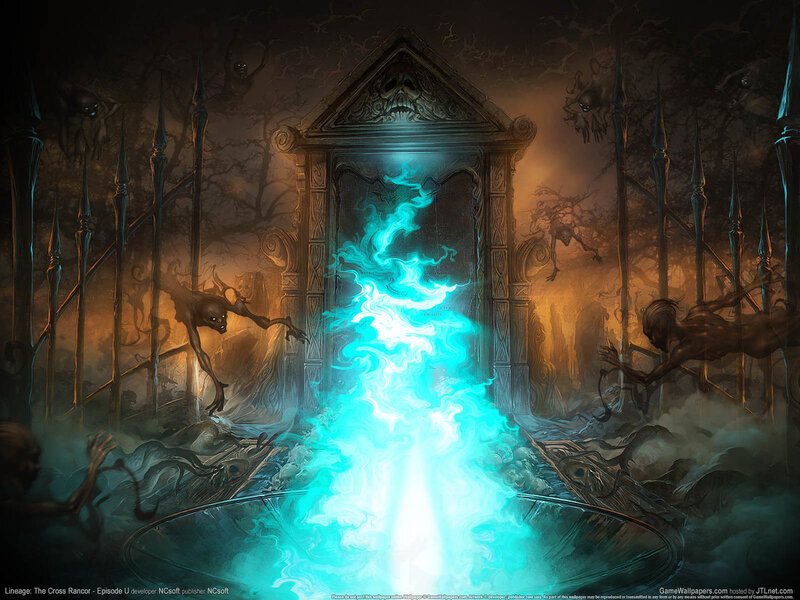 Dark portal with glowing energy