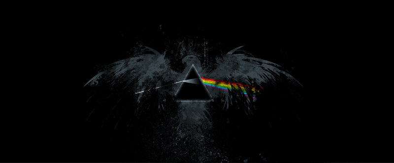 Dark prism with rainbow light