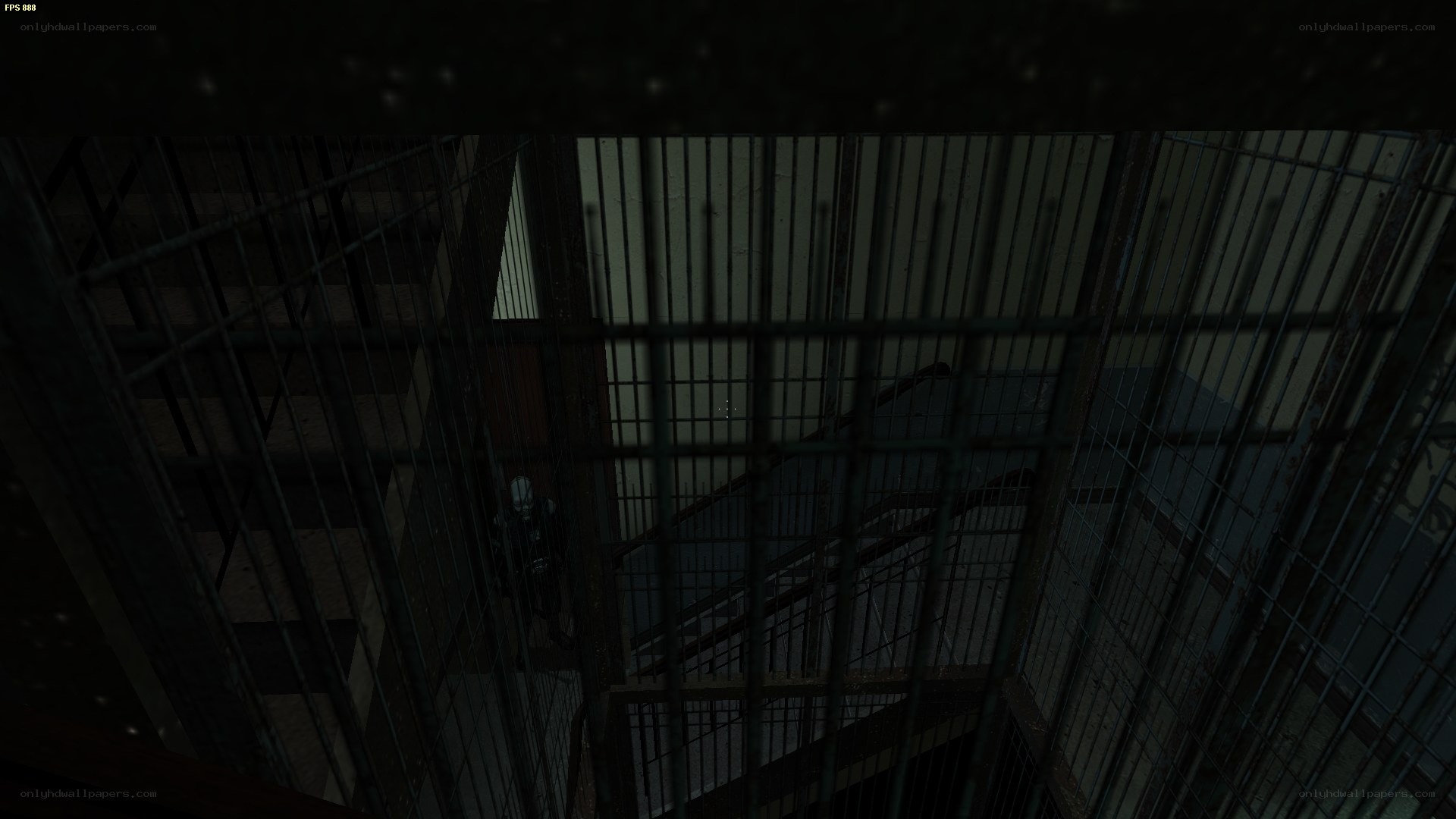 dark prison cell interior