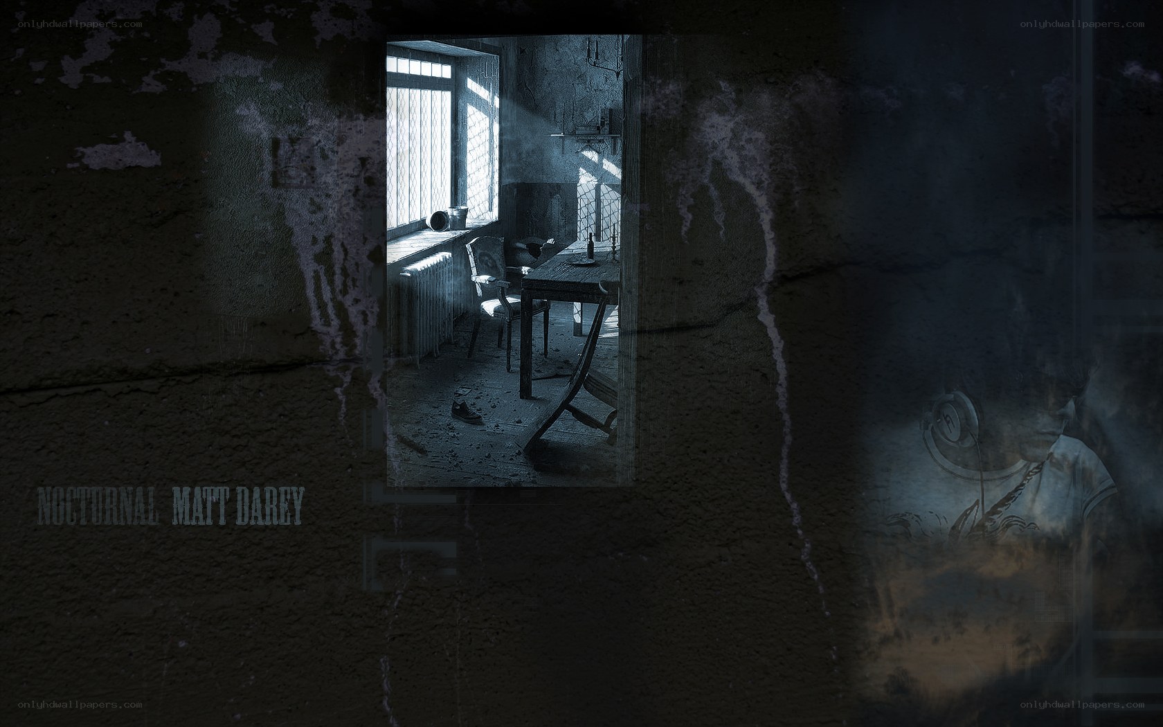 dark prison cell scene