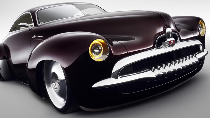 Dark purple concept car