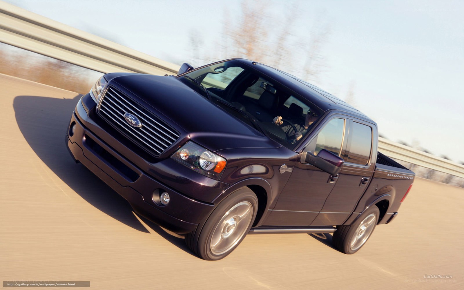 dark purple Ford pickup truck