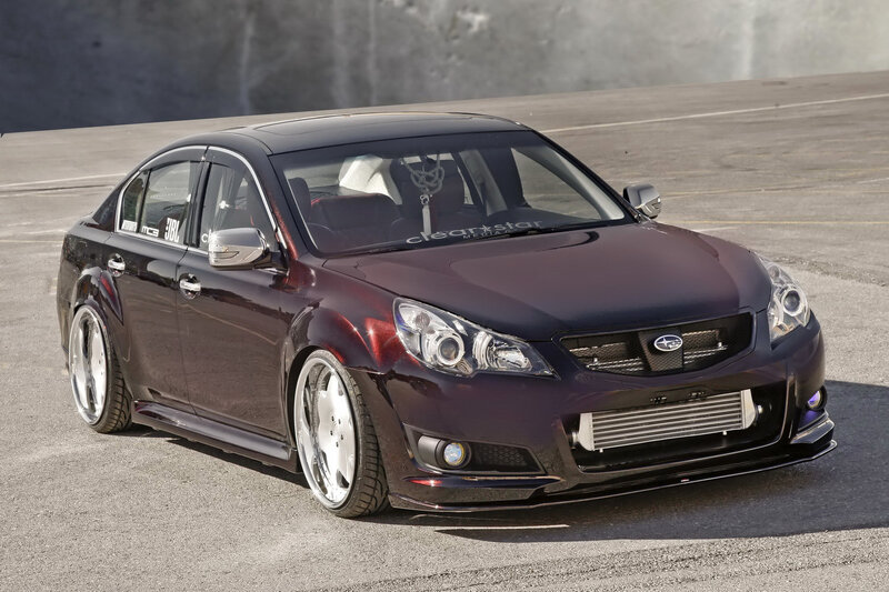 dark purple modified sedan