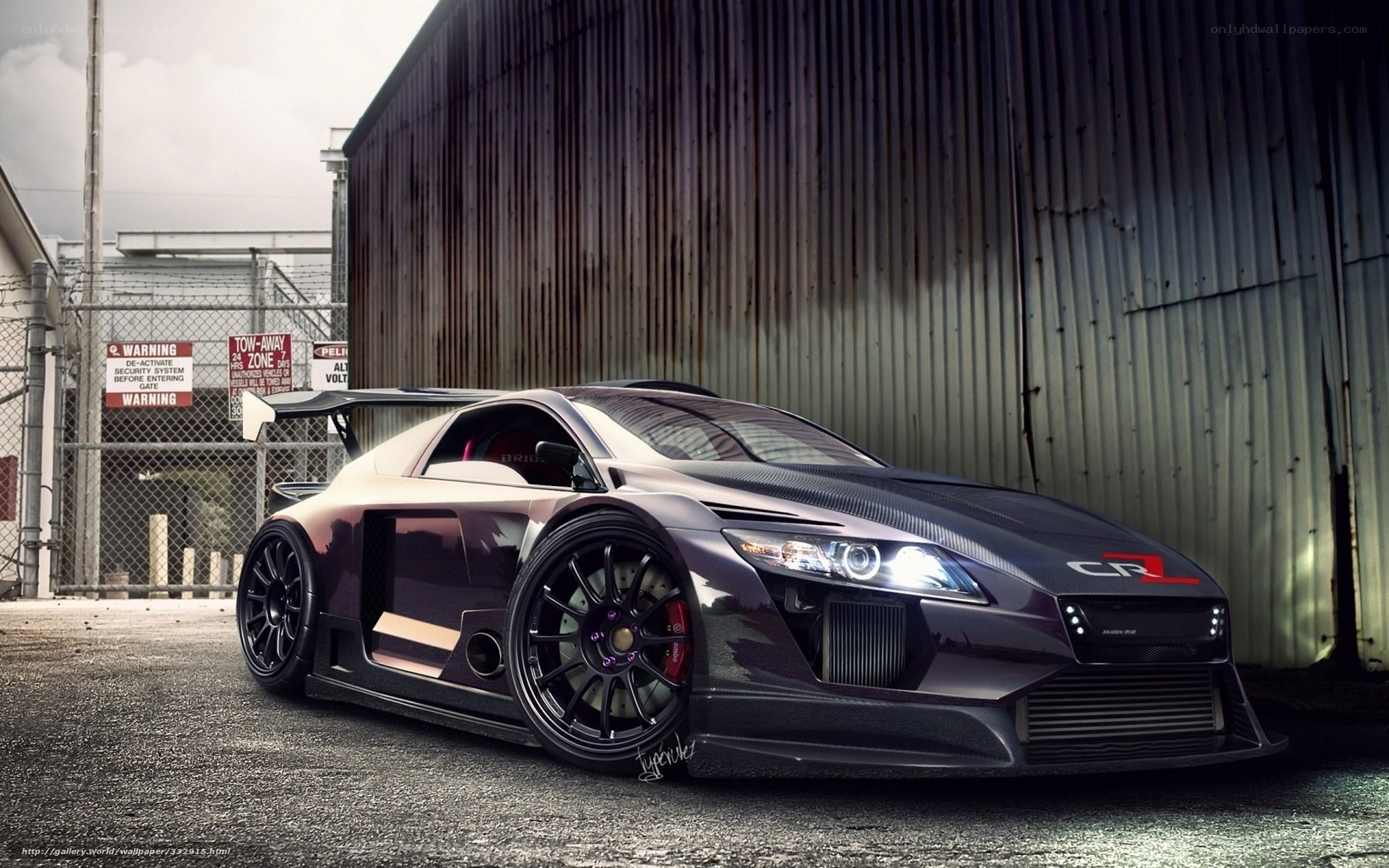 dark purple sports car