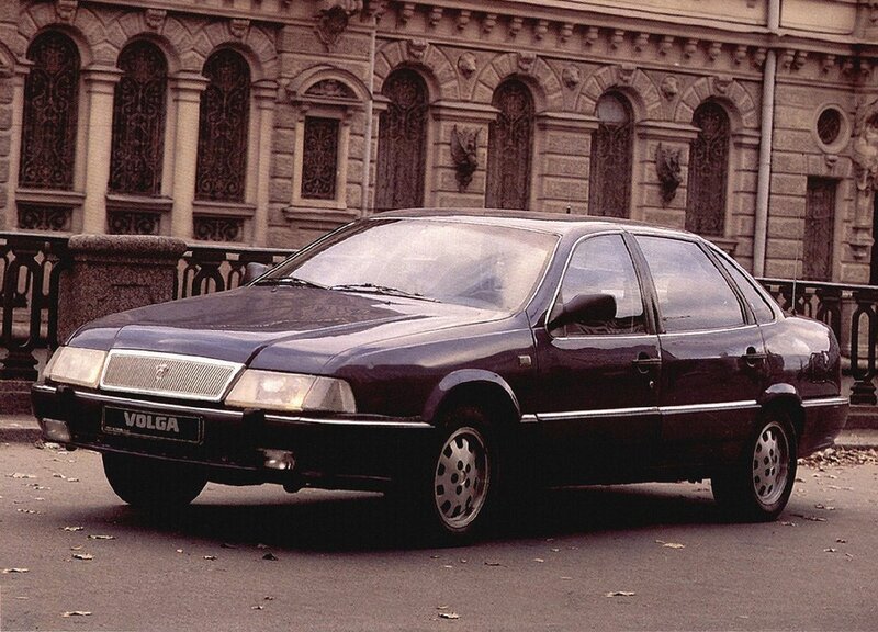 Dark purple Volga sedan