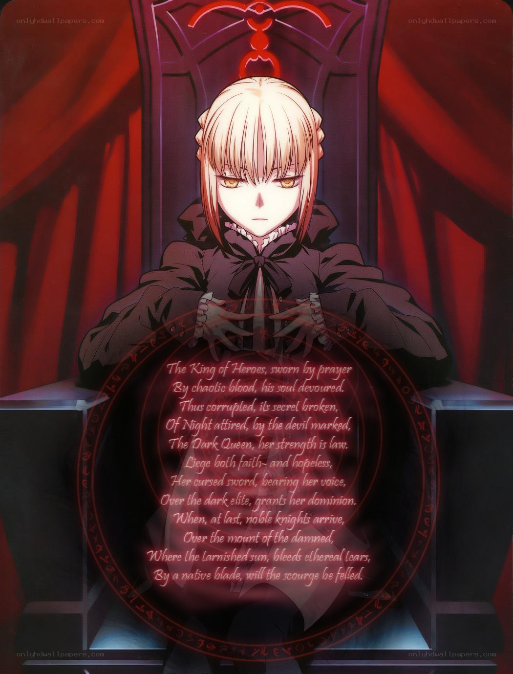 Dark Queen on a throne