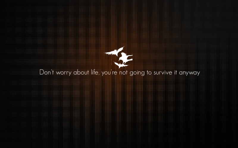 Dark quote with birds