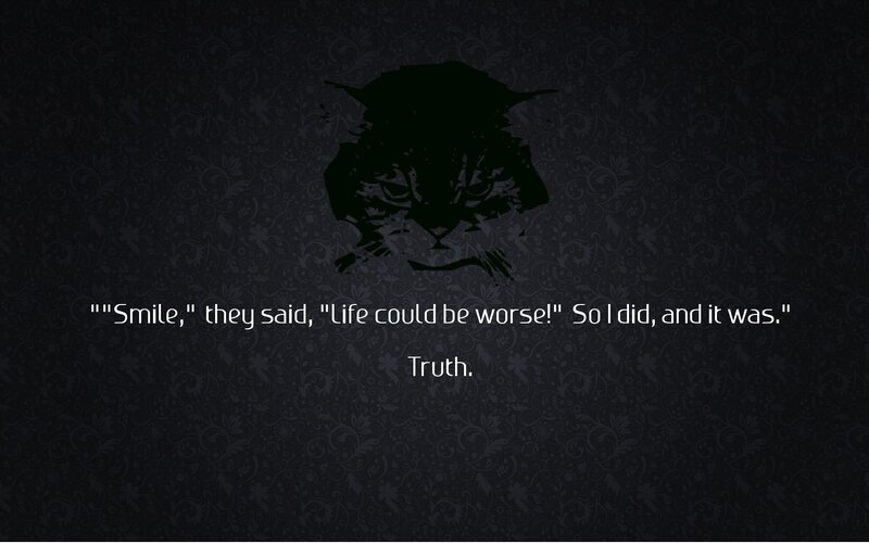 Dark quote with cat silhouette