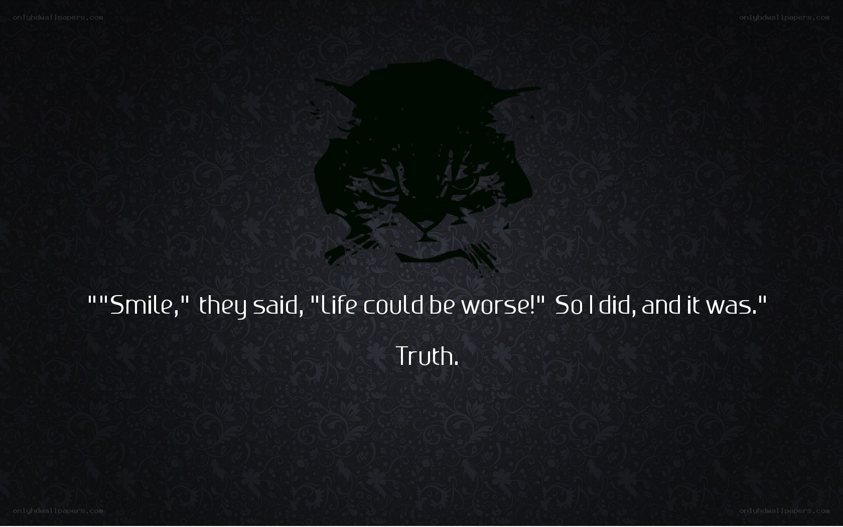 Dark quote with cat silhouette
