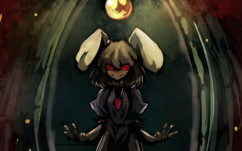 dark rabbit creature in tunnel