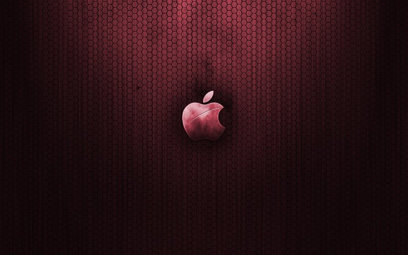 dark red apple logo wallpaper