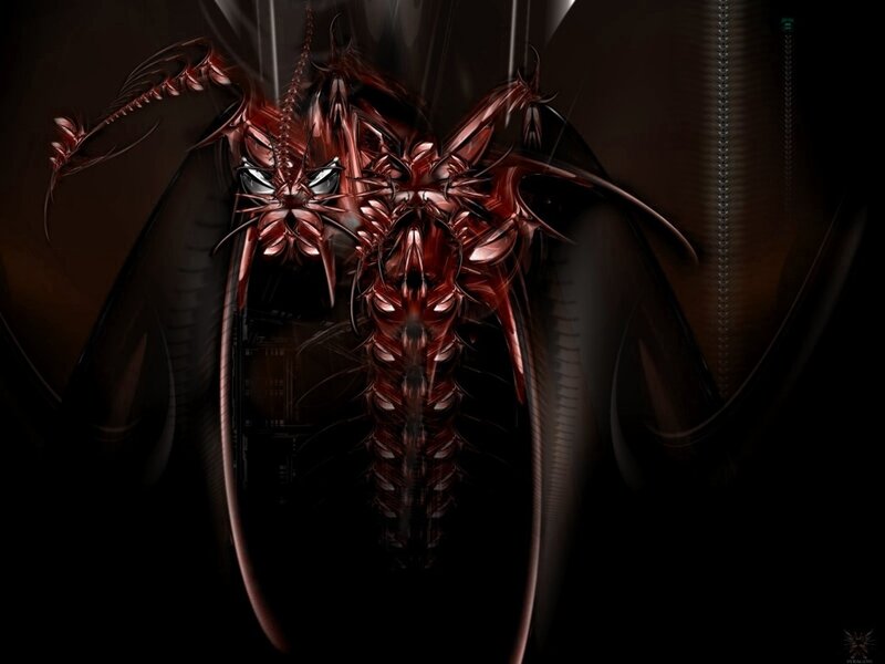 dark red dragon creature