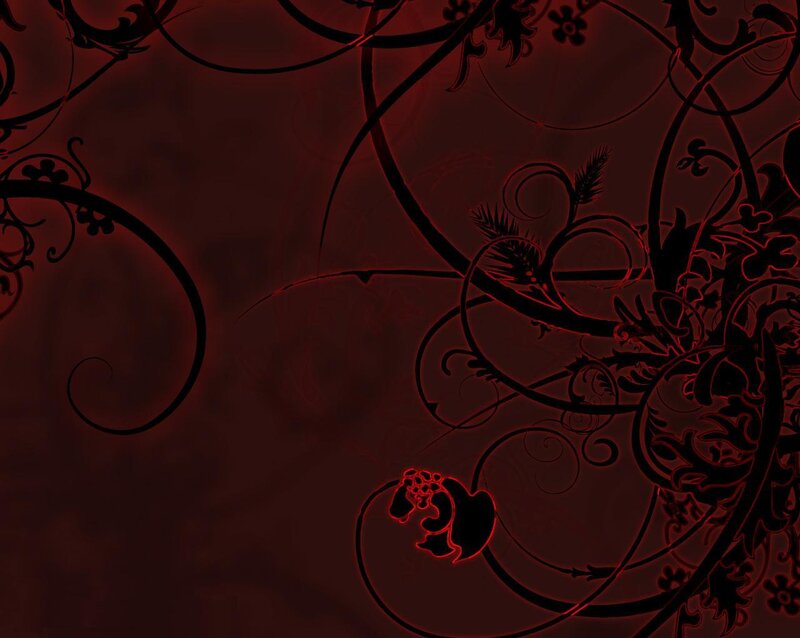 Dark Red Floral Pattern — Dramatic