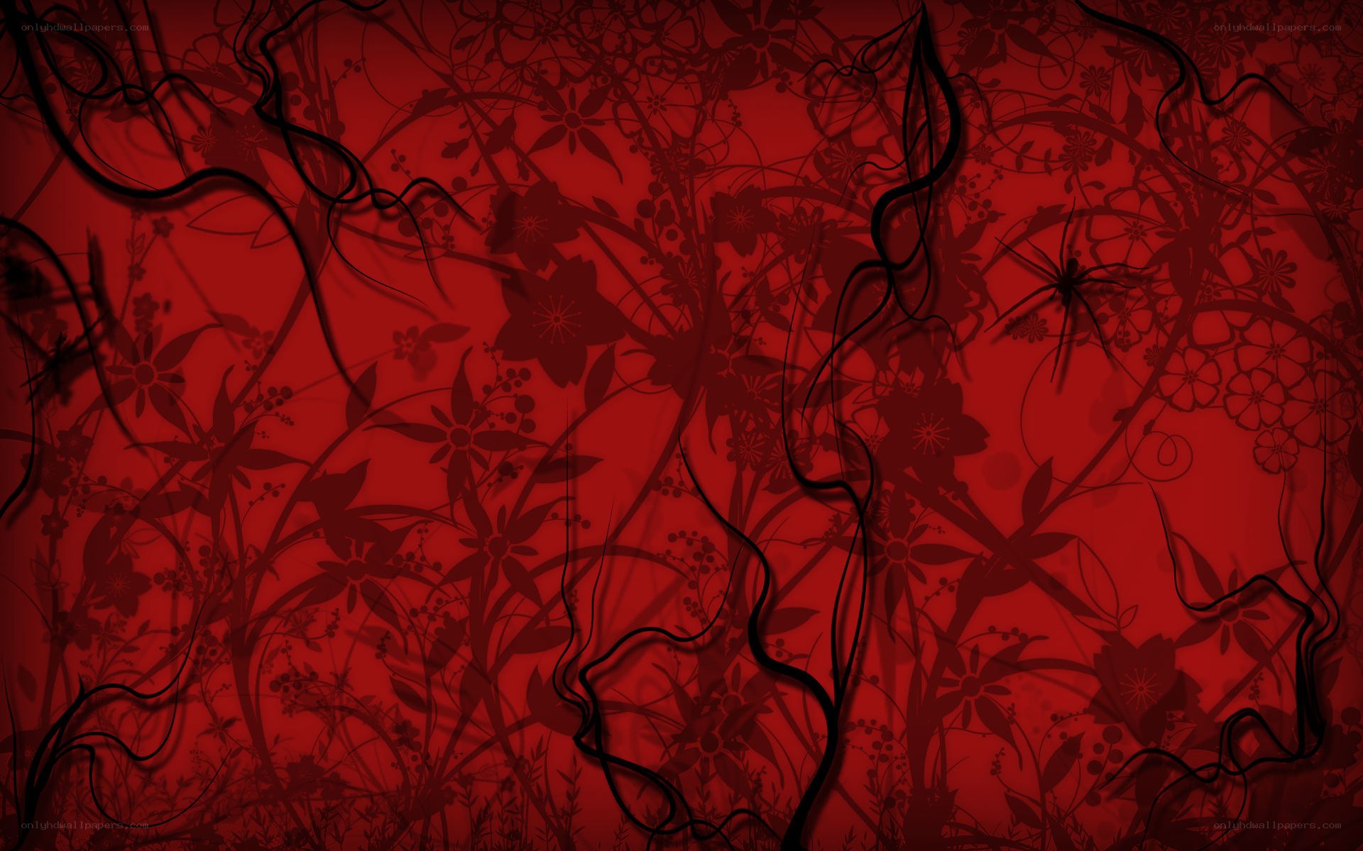 dark red floral pattern
