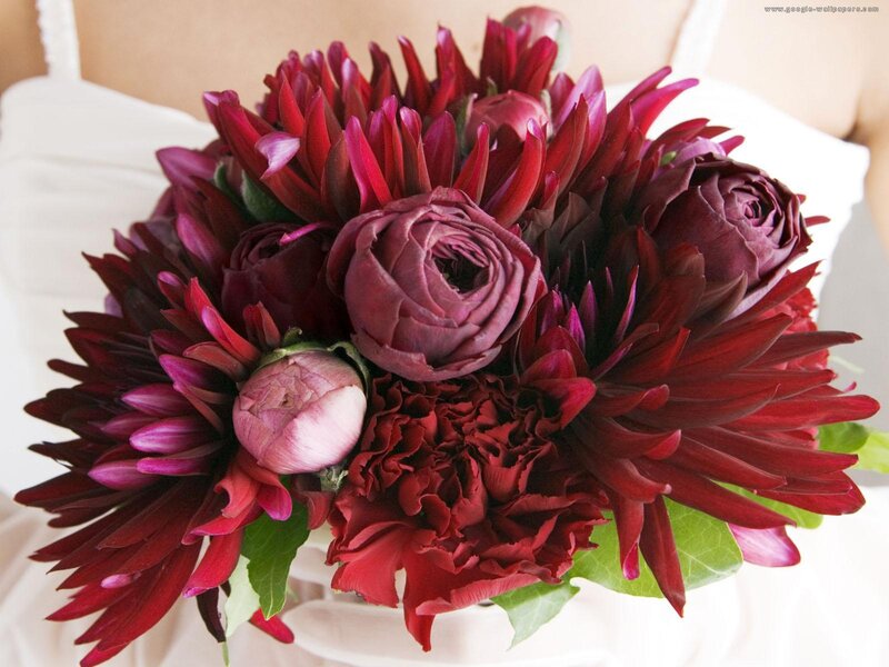 Dark Red Flower Bouquet