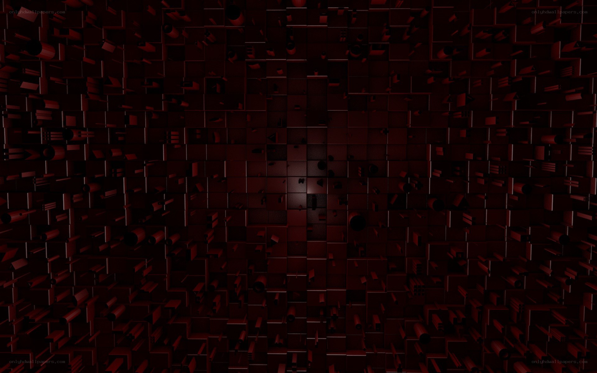 dark red geometric pattern