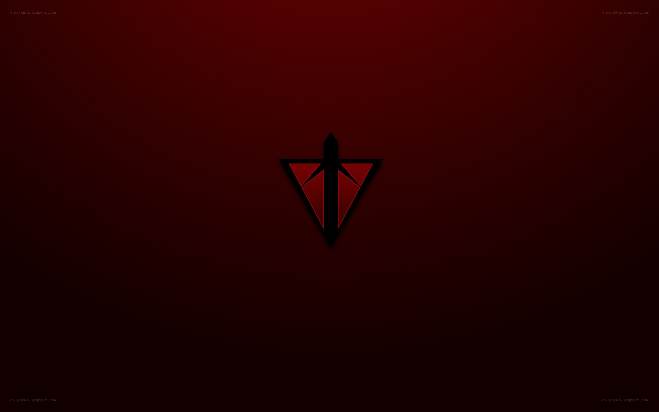 dark red logo background