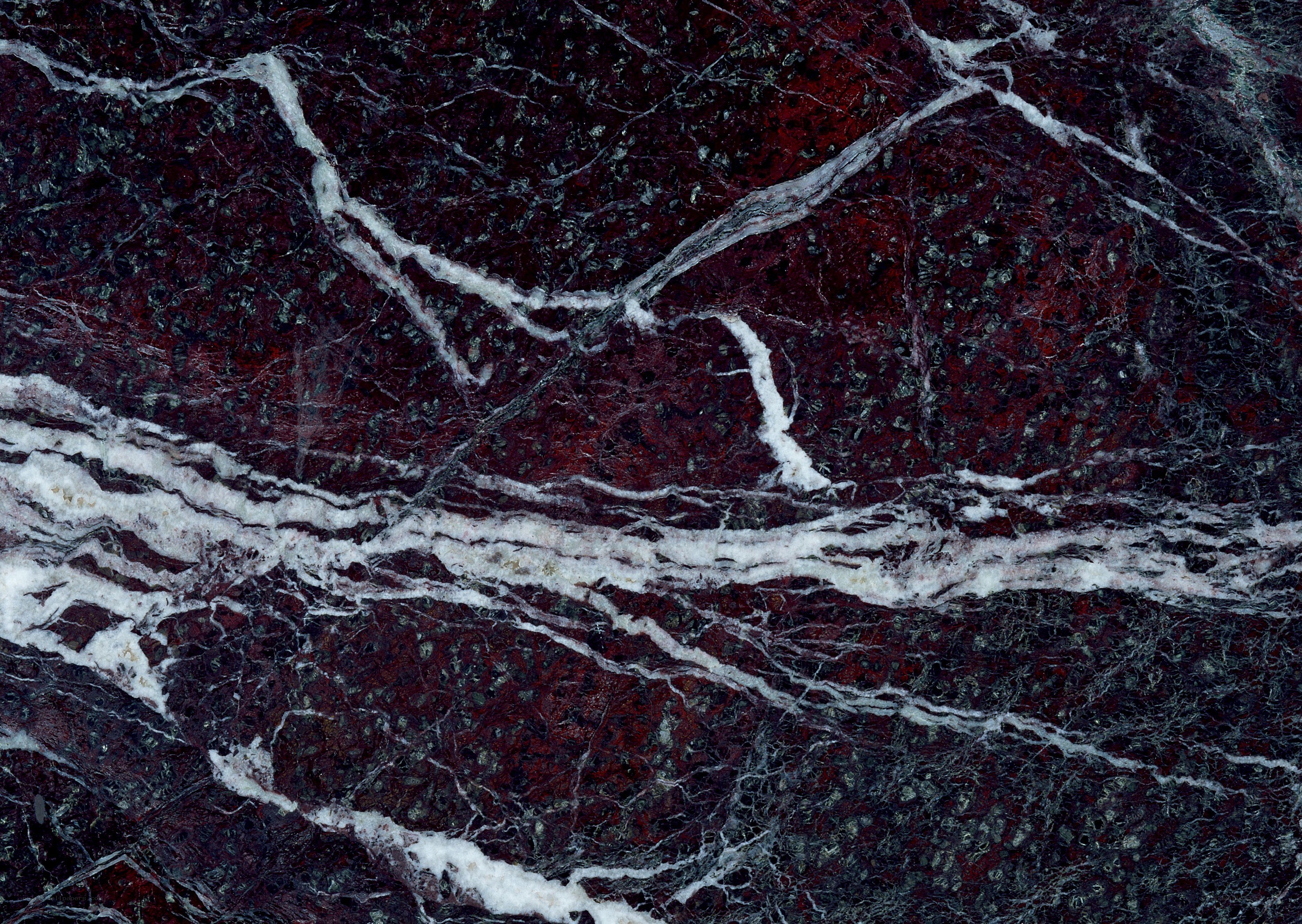 dark red marble with white veins