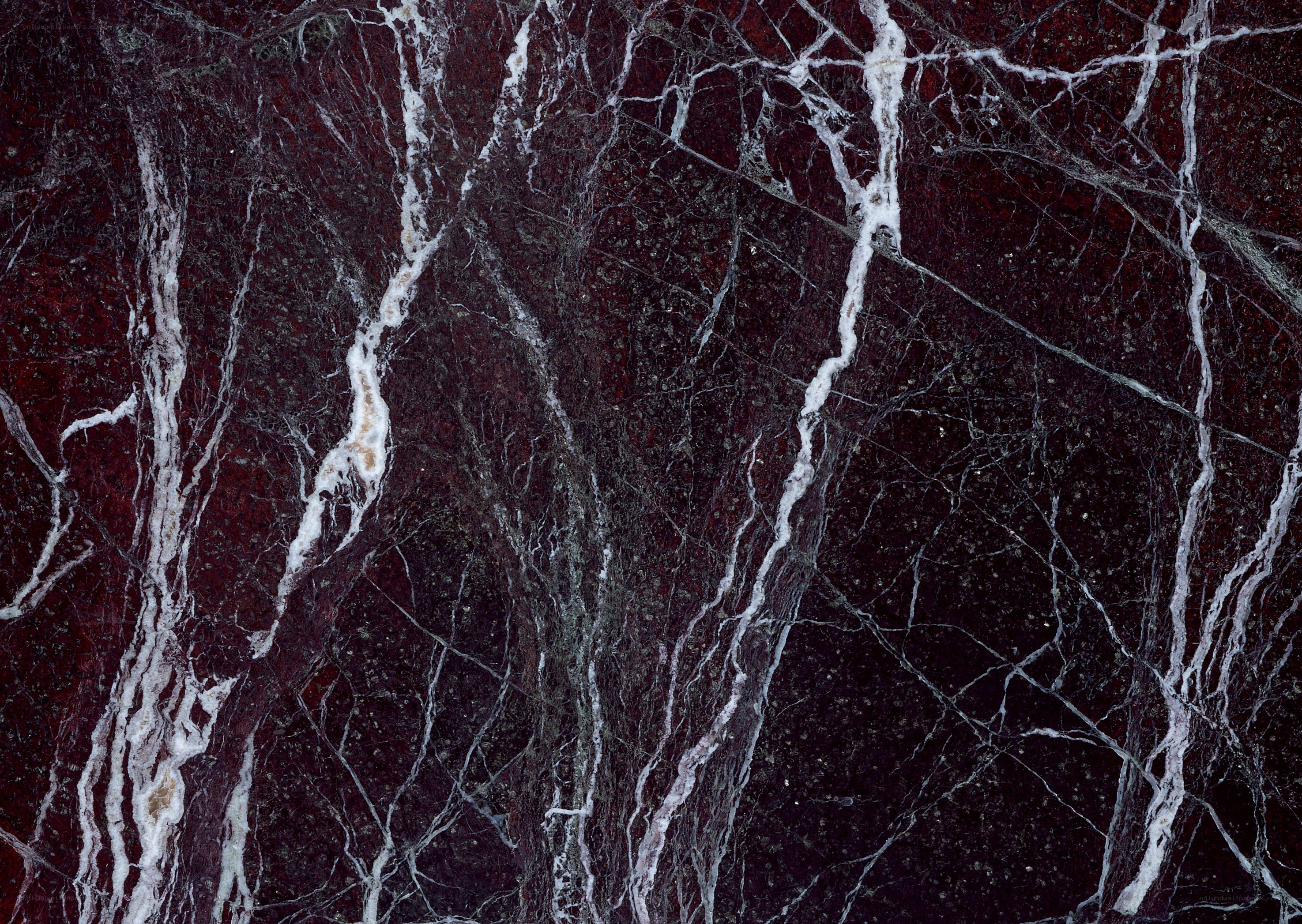 dark red marble with white veins