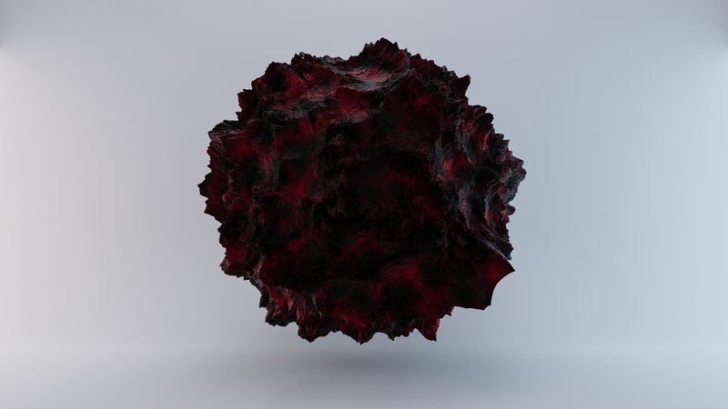 Dark Red Organic Sphere