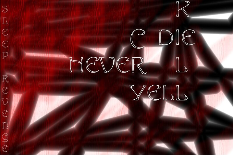 Dark red star with text